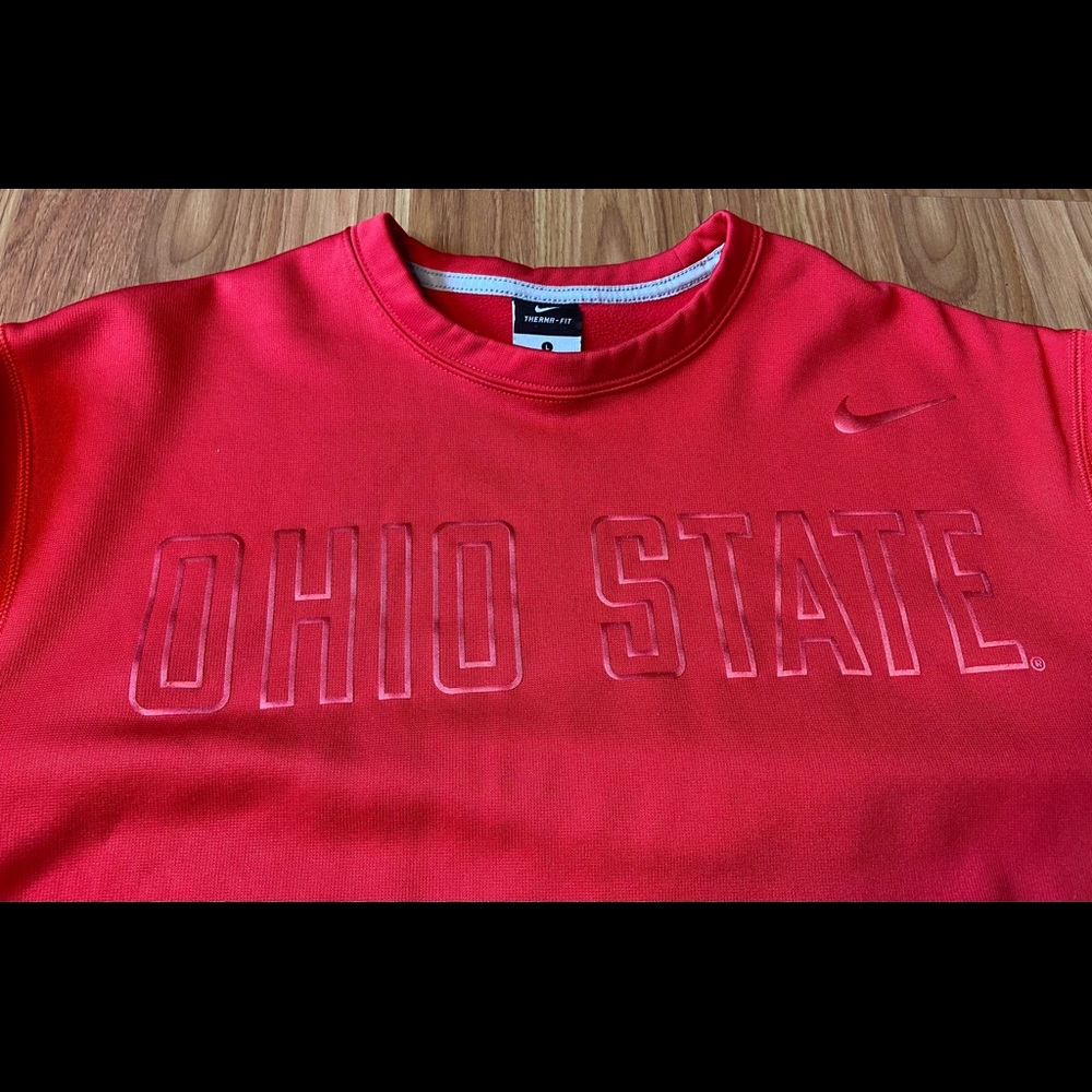 Nike Therma-fit OHIO STATE Fleece Red Sz Large L